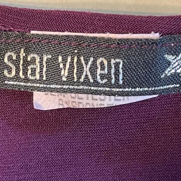 Draped Front Purple Blouse - Picture 4 of 4